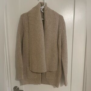 Jcrew 100% lambswool drapey sweater in oatmeal sz large